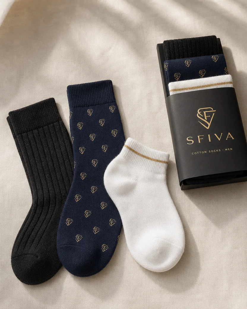 SFIVA Men's Cotton Socks